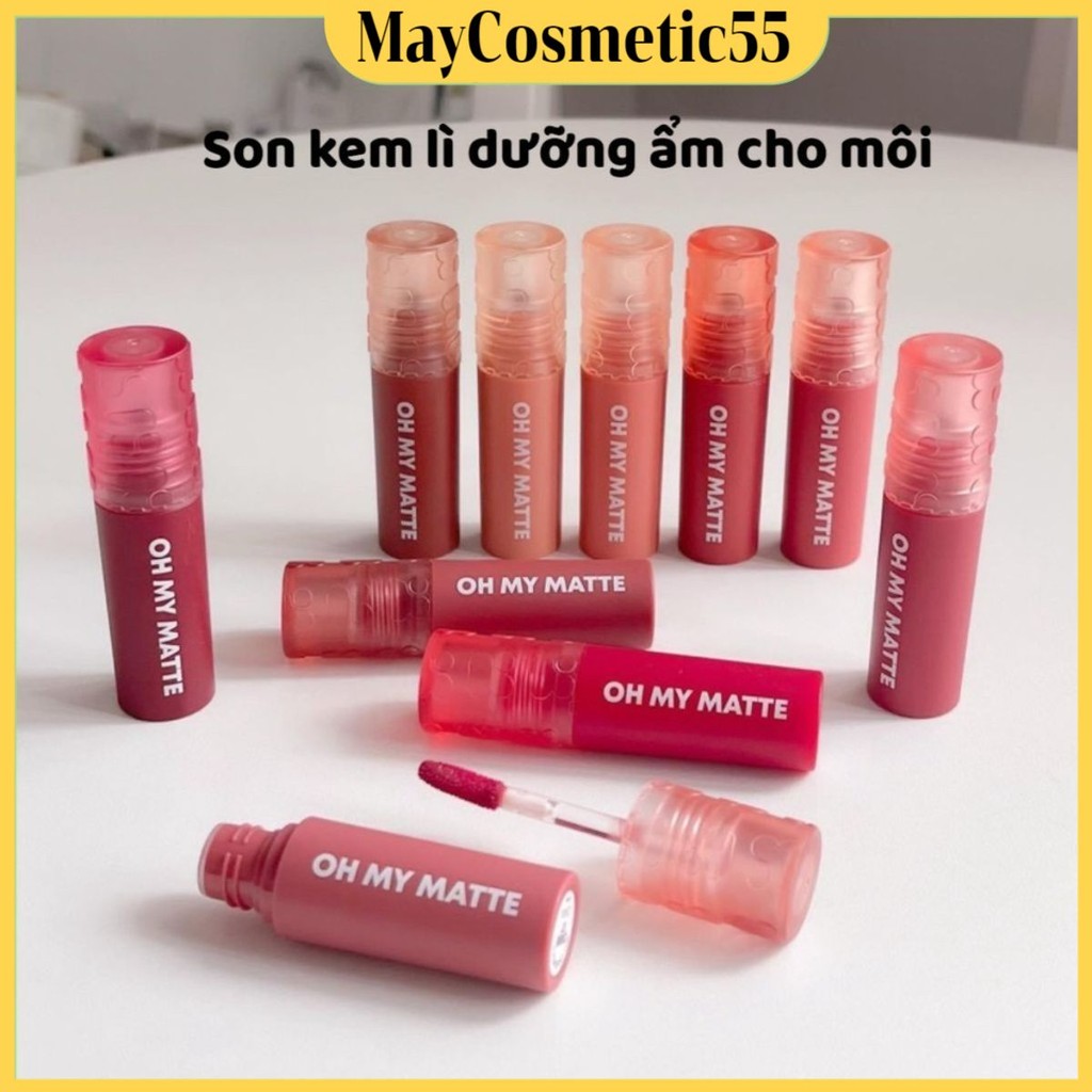 Son Oh my matte cloud mềm môi son kem lì dưỡng ẩm cho môi ( 2P original ) có 10 màu chính hãng nội đ