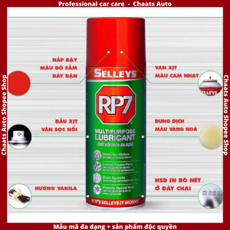 Bình xịt tẩy rỉ - bôi trơn RP7 🔥  Freeship 🔥 Chai xịt tẩy rỉ sét, bôi trơn động cơ RP7 Selleys