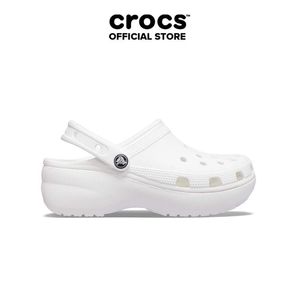 Giày Clog Nữ Crocs Platform Classic - White - 206750-100