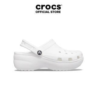 Giày Clog Nữ Crocs Platform Classic - White - 206750-100