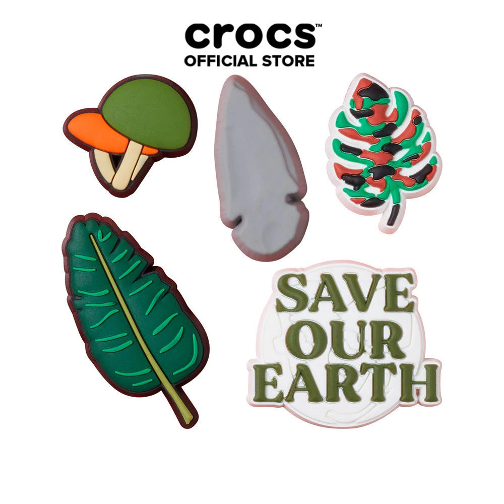 Bộ 5 Phụ kiện Crocs Jibbitz™ Charm Chủ đề Save Our Earth Sandal Backer