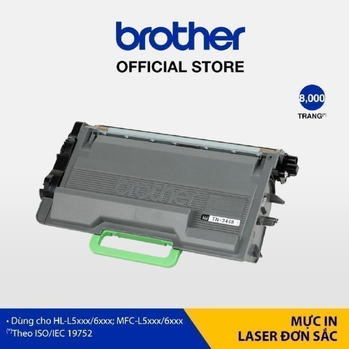 Mực in laser trắng đen Brother TN-3448 cho máy in HL-L5xxx/6xxx (8,000 trang)