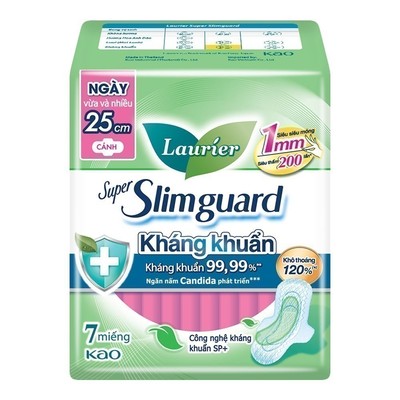 [Quà tặng không bán] Băng Vệ Sinh Laurier Siêu Mỏng 25cm kháng khuẩn