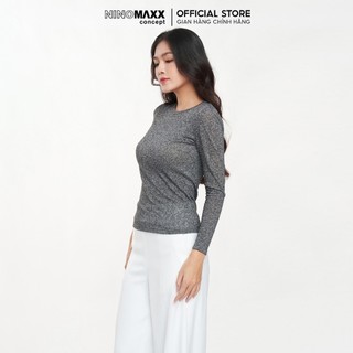 [CÒN SIZE S] N&M Áo dệt nữ Basic cổ tròn tay dài kiểu dáng trẻ trung 2306012