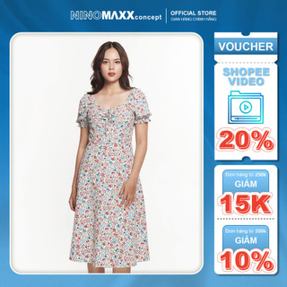  NINOMAXX Đầm Nữ Hoa Nhí Cổ Vuông 2306007