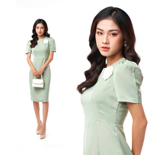 N&M Đầm Nữ ôm body kết hoa ngực 2012049