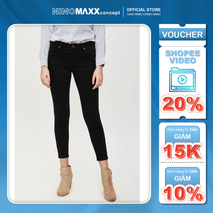 N&M Quần jean Basic Nữ dài dáng ôm 1810116