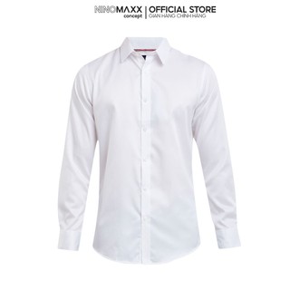 N&M Áo sơ mi Basic Nam tay dài trơn chất cotton 1909043