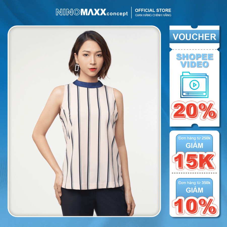  N&M Áo kiểu nữ kẻ sọc thời trang 2012072