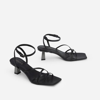 Vascara Giày Sandal Ankle Strap Vân Da Kỳ Đà SDN 0698