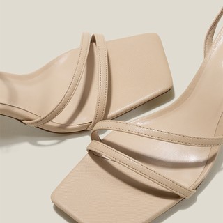 Vascara Giày Sandal Ankle Strap Vân Da Kỳ Đà - SDN 0765