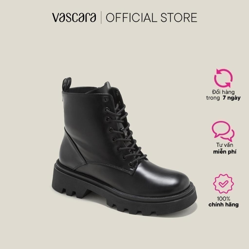 Vascara Combat Boots Cao Cổ Đế Chunky - BOT 0932