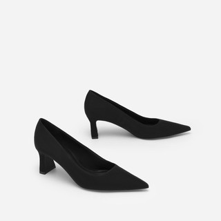 Vascara Giày Bít Mũi Nhọn Spool Block Heel - BMN 0542