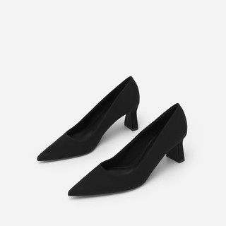 Vascara Giày Bít Mũi Nhọn Spool Block Heel - BMN 0542