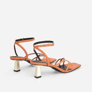 Vascara Giày Sandal Ankle Strap Vân Da Kỳ Đà SDN 0698