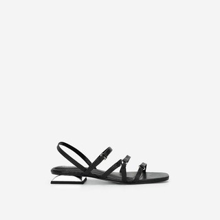 Vascara Giày Multi-Strap Vân Da Kỳ Đà SDK 0314 Đen