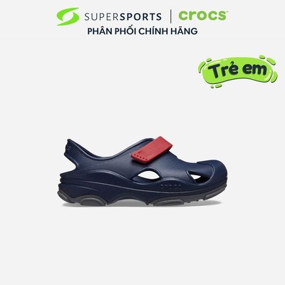 Giày Sandals Trẻ Em Crocs Toddler All-Terrain Fisherman - Đen - 208351-4CC