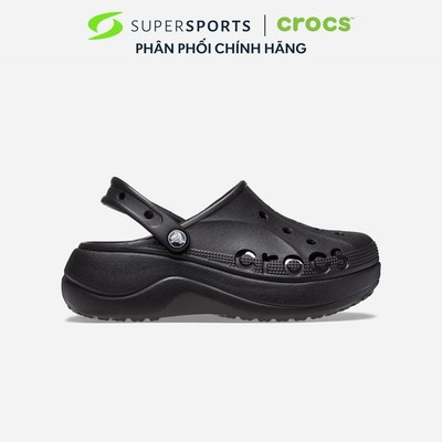 Giày Clog Nữ Crocs Baya Platform - Đen - 208186-001 ADS03 LS100