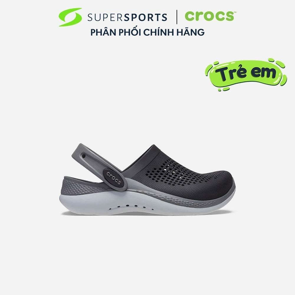 Giày Clog Trẻ Em Crocs Literide 360 - Đen - 207021-0DD