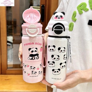 Bình nước giữ nhiệt hình gấu trúc 3D hoạt hình 550ML bằng thép không gỉ, cốc giữ nhiệt cho trẻ em 【Nhận Sỉ 