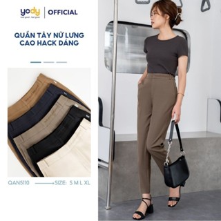 [Đồng giá] Quần âu nữ YODY vải tuytsi hạn chế nhăn nhàu, co giãn đa chiều QAN5110