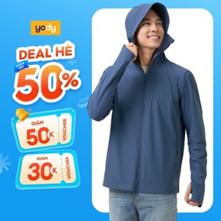 Áo khoác chống nắng nam YODY thoáng khí, siêu nhẹ, thoải mái, thấm hút tốt, chống tia UV UPF50+ MEJA25S007 VCNG