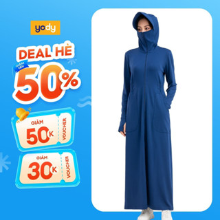 Áo chống nắng nữ YODY dáng dài chống tia UV 99% áo khoác nắng toàn thân thoáng mát thoải mái WESJ25S002
