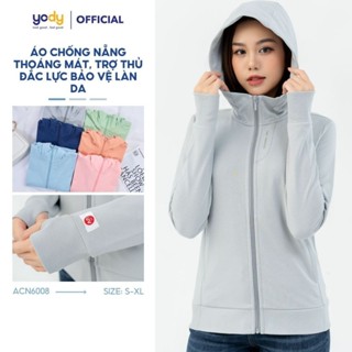 [FS 10%] Áo chống nắng Nữ YODY vải cotton có mũ thoáng mát chống tia UV 3 ACN6008