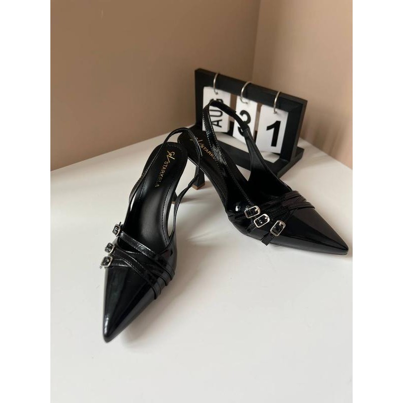 Giày cao gót V.A.N Shoes 7p chất da bóng - H31