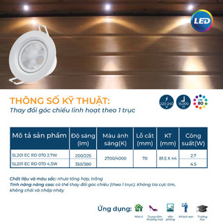 Đèn LED chiếu điểm PHILIPS SL201 - Đèn rọi