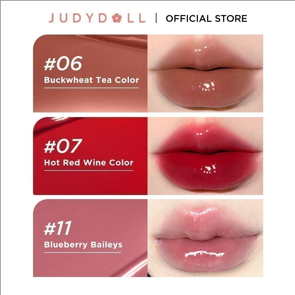JUDYDOLL Son bóng "Ice-iron" Watery Lip Gloss Lâu trôi Không dính cốc Dưỡng ẩm 2,4g | BigBuy360 - bigbuy360.vn