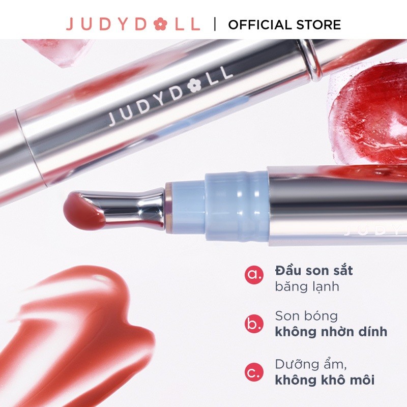 JUDYDOLL Son Bóng Dưỡng Ẩm Làm Mờ Vân Môi Watery Essence Lip Glaze | BigBuy360 - bigbuy360.vn