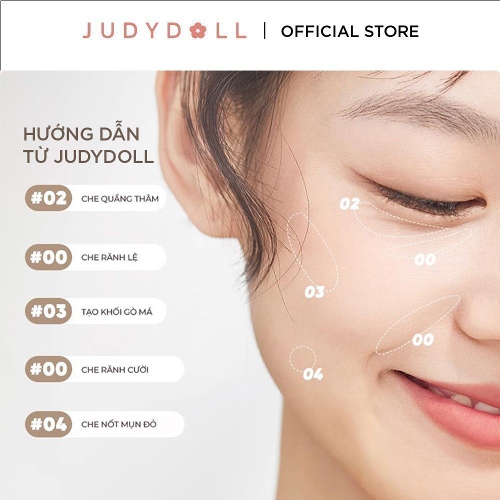 JUDYDOLL Kem che khuyết điểm Traceless Cloud-Touch Concealer Không cakey Tiệp da Lâu trôi 3.2g | BigBuy360 - bigbuy360.vn