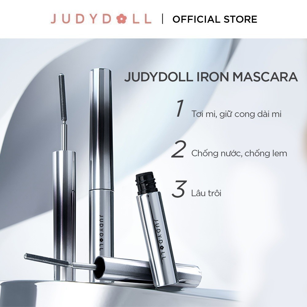 JUDYDOLL Iron Mascara Tơi mi Giữ cong dài mi Chống nước Chống lem Lâu trôi 3g | BigBuy360 - bigbuy360.vn