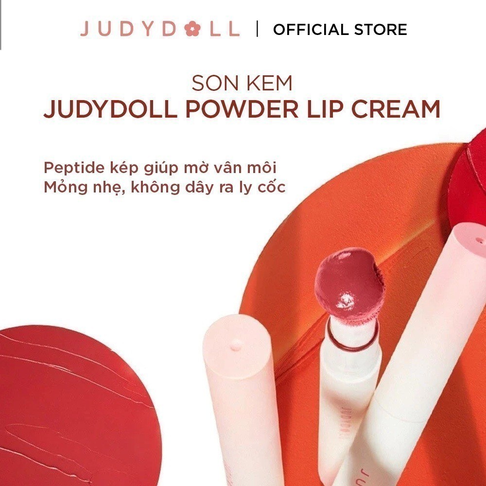 JUDYDOLL Son Kem Lip Powder Cream Mịn lì Che phủ vân môi Không dính cốc 1,8g | BigBuy360 - bigbuy360.vn