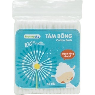 Tăm bông trẻ em Pharmacity (55 cây/gói)
