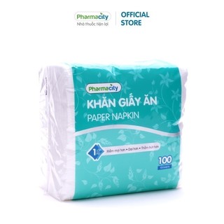 Khăn giấy ăn Pharmacity (Gói 100 tờ)