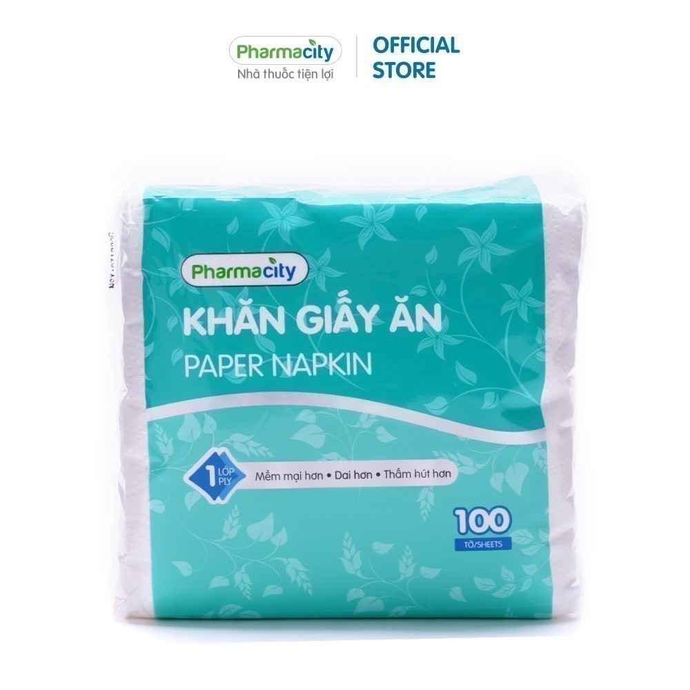 Khăn giấy ăn Pharmacity (Gói 100 tờ)