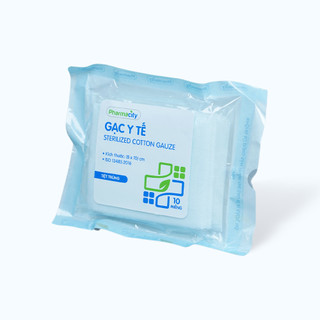 Gạc tiệt trùng Pharmacity 8x10cm (10 miếng/gói)
