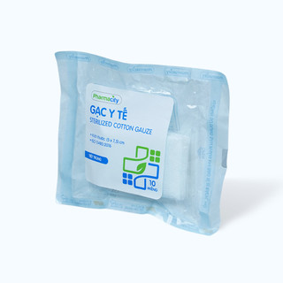 Gạc tiệt trùng 5 x 7.5cm Pharmacity (10 miếng/gói)