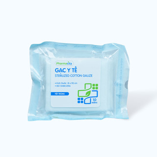 Gạc tiệt trùng Pharmacity 8x10cm (10 miếng/gói)