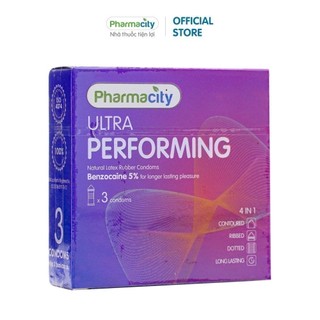Bao cao su Pharmacity Ultra Performing (Hộp 3 cái)