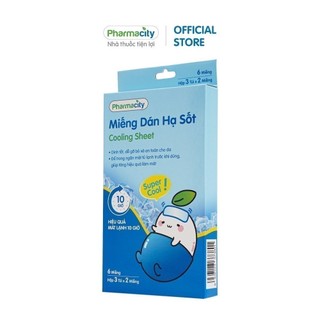 Miếng dán Pharmacity hạ sốt cho bé (Hộp 6 miếng)