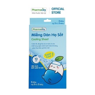 Miếng dán Pharmacity hạ sốt cho bé (Hộp 6 miếng)