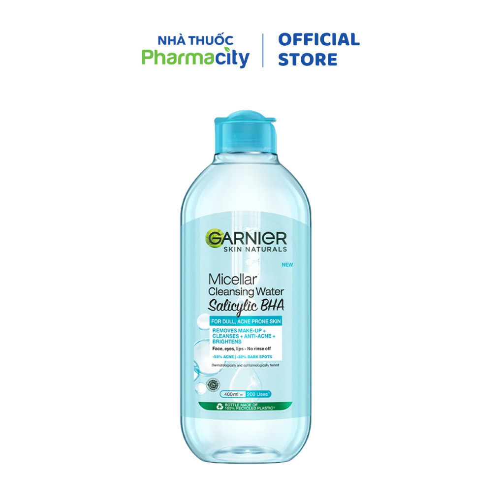 Nước Tẩy Trang GARNIER Skin Naturals Micellar Cleansing Water Cho Da Dầu Mụn (Chai 400ml)