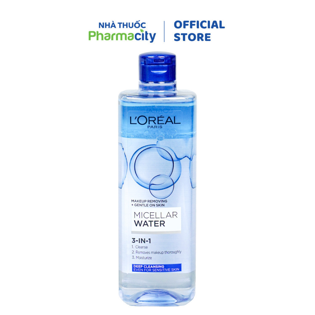 Nước L'Oreal Paris tẩy trang hỗ trợ làm sạch sâu cho da L'Oreal Micellar Water (400ml)