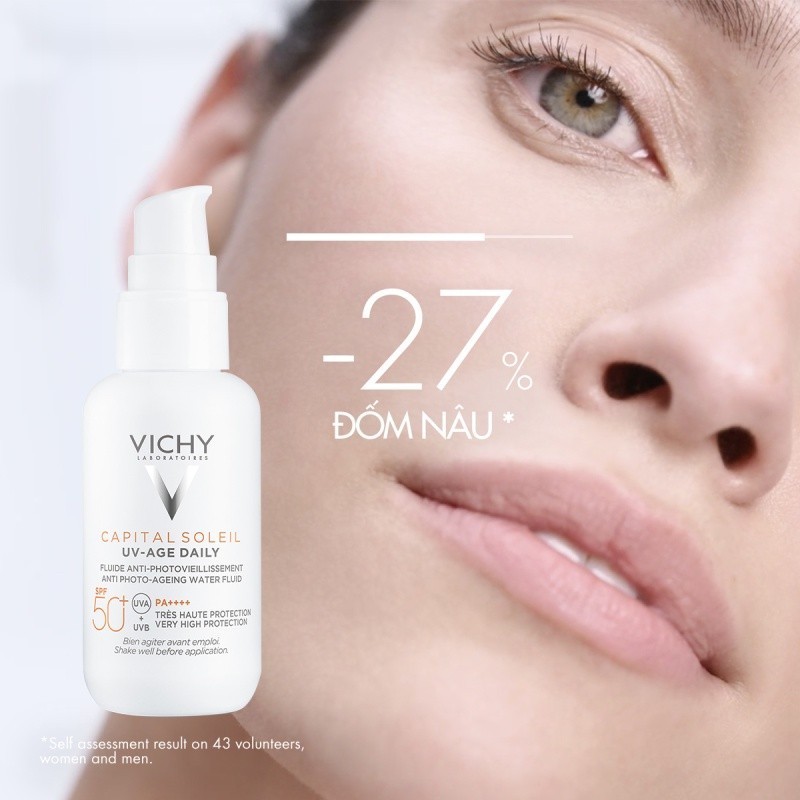 [PHIÊN BẢNMỚI] Gel chống nắng bảo vệ da khỏi tia UV, ô nhiễm, giảm thâm nám, đốm nâu, nếp nhăn Vichy UV Age 40ml | BigBuy360 - bigbuy360.vn