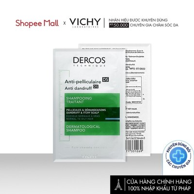 [HB GIFT – Quà tặng không bán] Dầu gội giúp sạch gàu dành cho da đầu gàu & ngứa Vichy Dercos PSO Iution 6m