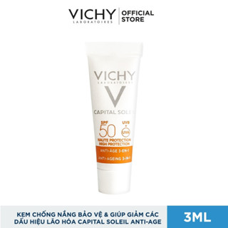 Kem chống nắng bảo vệ và giúp giảm các dấu hiệu lão hóa Capital Soleil Anti-Age SPF50