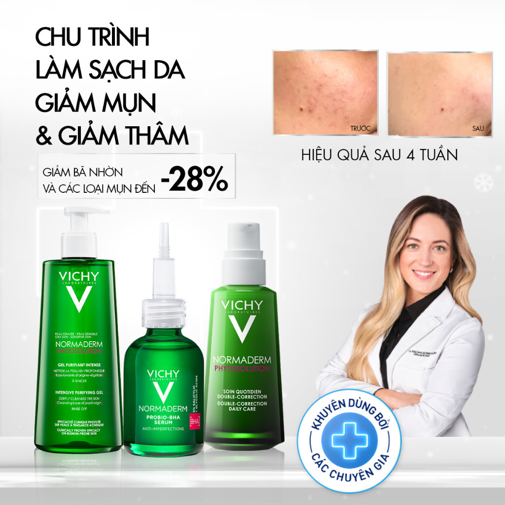 Sữa rửa mặt dạng gel làm sạch sâu giảm bã nhờn Vichy Normaderm Phytosolution | BigBuy360 - bigbuy360.vn